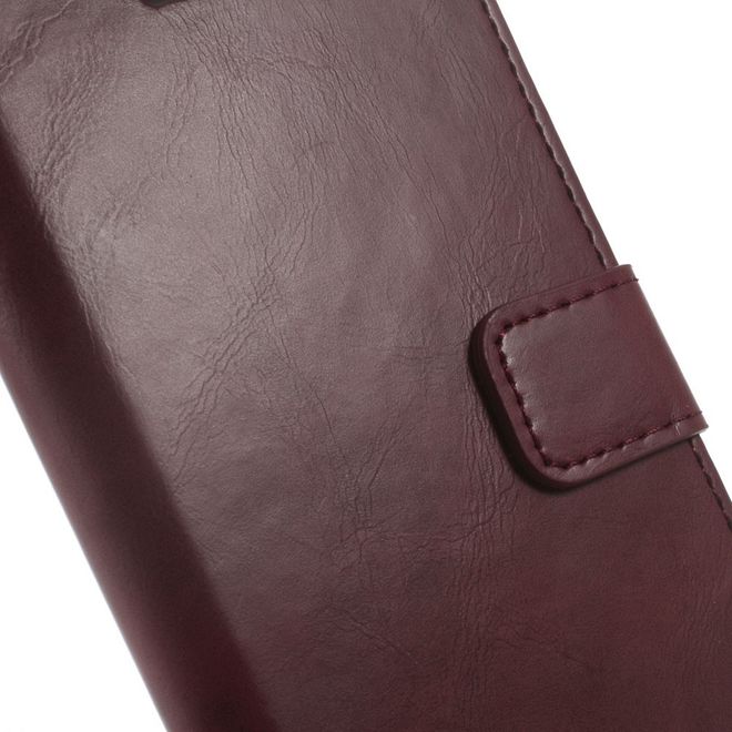 Goospery - LG Q6 Handy Hülle - Case aus Leder - Bluemoon Diary Series - weinrot