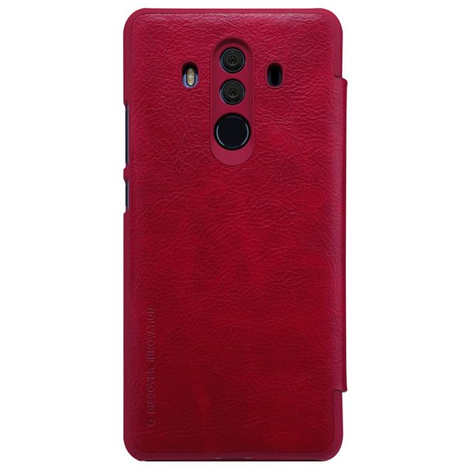 Nillkin - Huawei Mate 10 Pro Hülle - Leder Book Case - Qin Series - rot