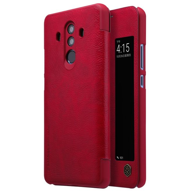 Nillkin - Huawei Mate 10 Pro Hülle - Leder Book Case - Qin Series - rot