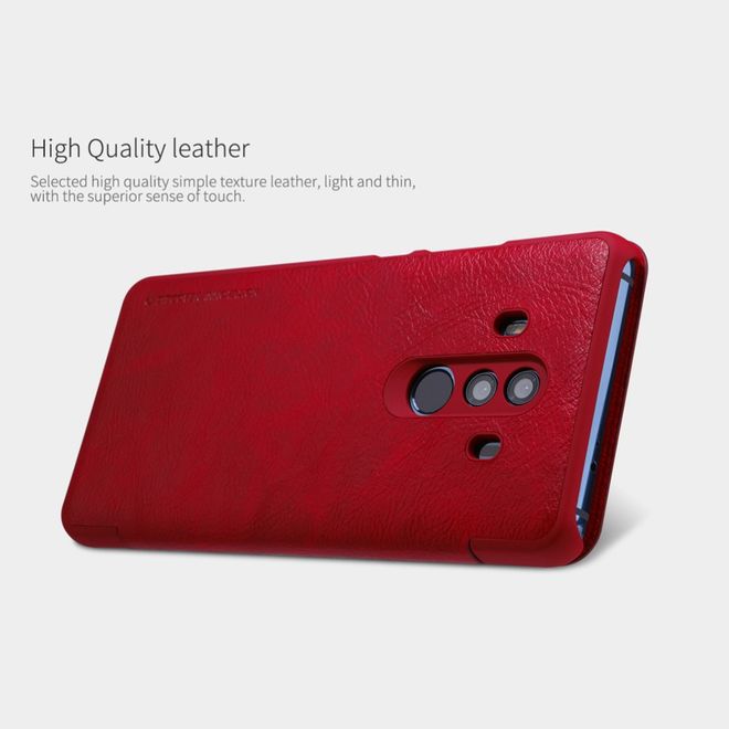 Nillkin - Huawei Mate 10 Pro Hülle - Leder Book Case - Qin Series - rot