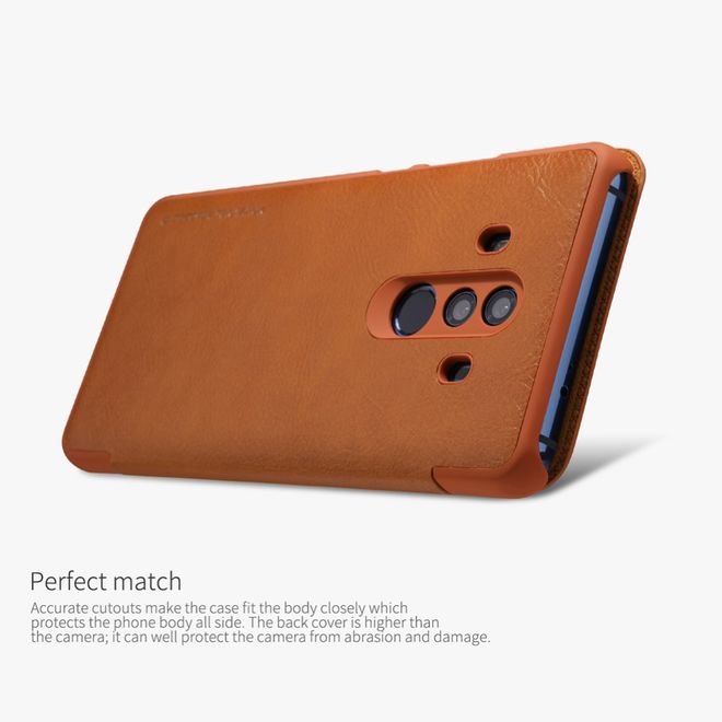 Nillkin - Huawei Mate 10 Pro Hülle - Leder Book Case - Qin Series - rot