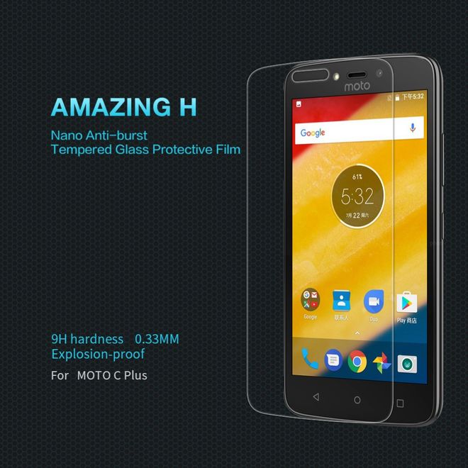 Nillkin - Motorola Moto C Plus Schutzfolie - Amazing H Series - Explosionsgeschützte Folie