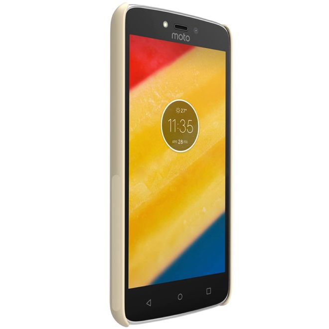 Nillkin - Motorola Moto C Plus Hülle - Plastik Case - Super Frosted Shield Series - gold