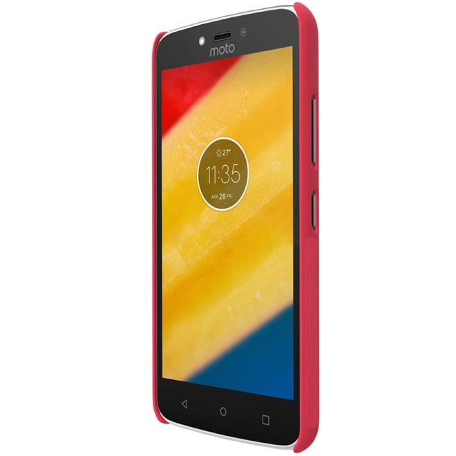 Nillkin - Motorola Moto C Plus Hülle - Plastik Case - Super Frosted Shield Series - rot
