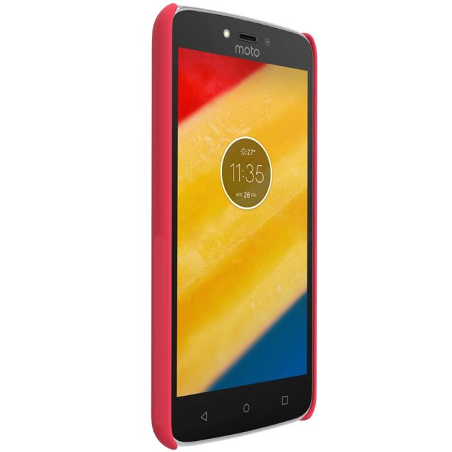 Nillkin - Motorola Moto C Plus Hülle - Plastik Case - Super Frosted Shield Series - rot