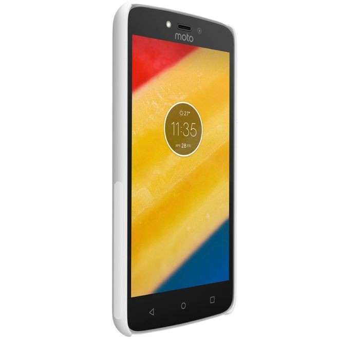 Nillkin - Motorola Moto C Plus Hülle - Plastik Case - Super Frosted Shield Series - weiss