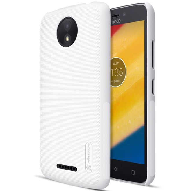 Nillkin - Motorola Moto C Plus Hülle - Plastik Case - Super Frosted Shield Series - weiss