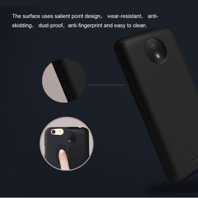 Nillkin - Motorola Moto C Plus Hülle - Plastik Case - Super Frosted Shield Series - weiss