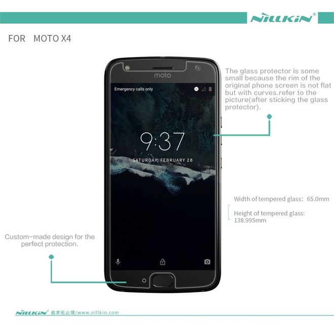 Nillkin - Motorola Moto X4 Schutzfolie - Amazing H Series - Explosionsgeschützte Folie