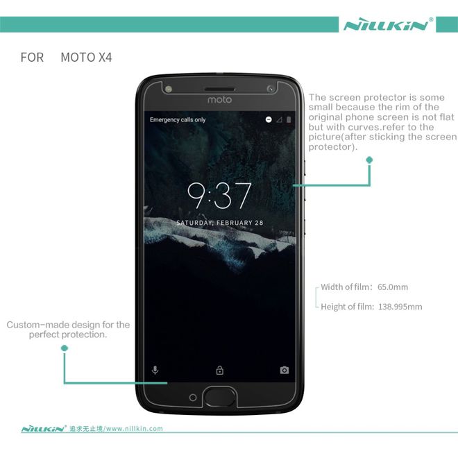 Nillkin - Motorola Moto X4 Display Schutzfolie - Matt Anti-Glare - Matte Series