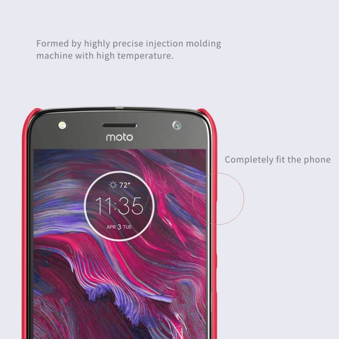 Nillkin - Motorola Moto X4 Hülle - Plastik Case - Super Frosted Shield Series - rot