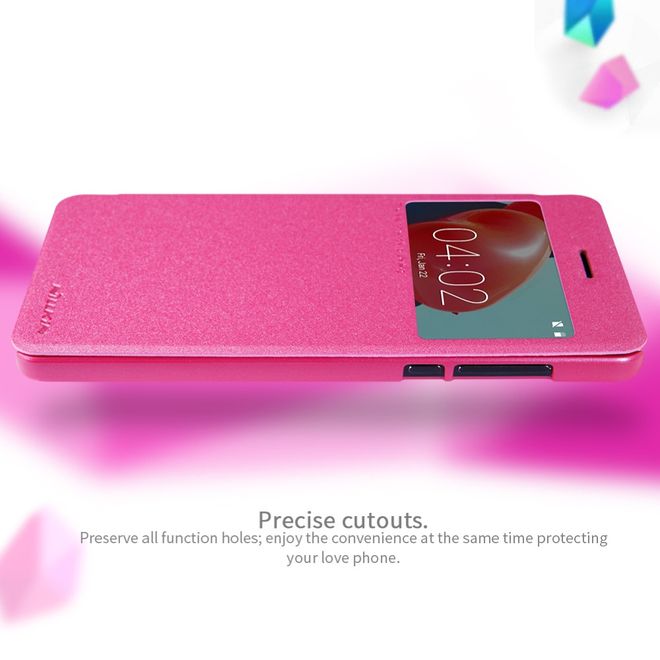 Nillkin - Nokia 6 Hülle - Funkelndes Leder Case - Sparkle Series - rot