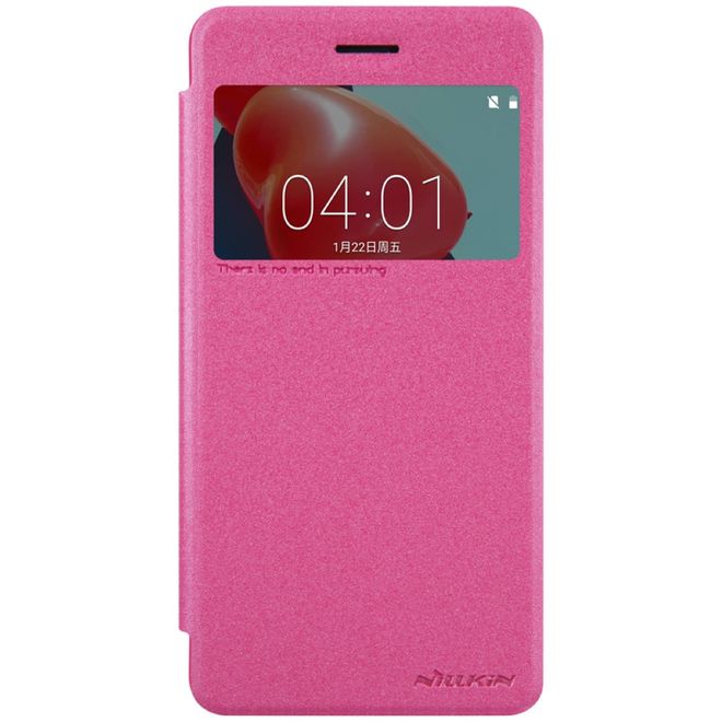 Nillkin - Nokia 6 Hülle - Funkelndes Leder Case - Sparkle Series - rot