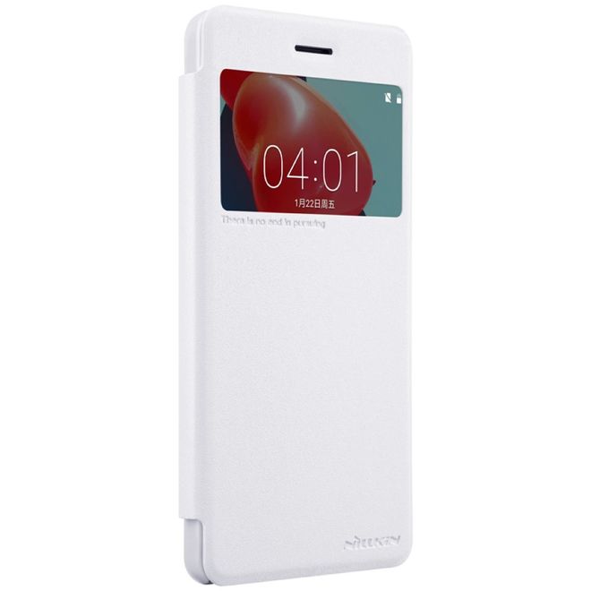 Nillkin - Nokia 6 Hülle - Funkelndes Leder Case - Sparkle Series - weiss