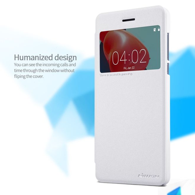 Nillkin - Nokia 6 Hülle - Funkelndes Leder Case - Sparkle Series - weiss