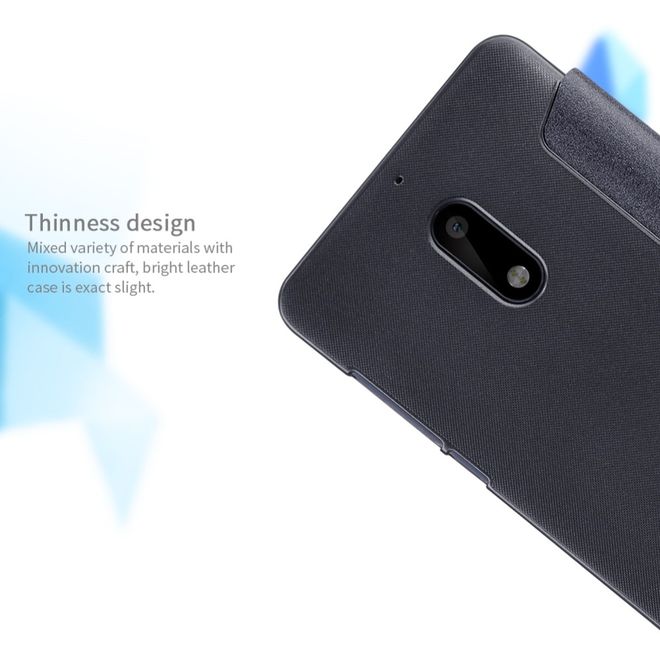 Nillkin - Nokia 6 Hülle - Funkelndes Leder Case - Sparkle Series - weiss