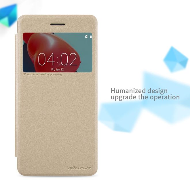 Nillkin - Nokia 6 Hülle - Funkelndes Leder Case - Sparkle Series - weiss