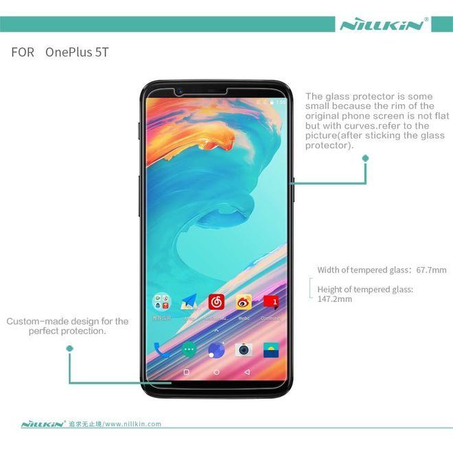 Nillkin - OnePlus 5T Schutzfolie - Amazing H Series - Explosionsgeschützte Folie