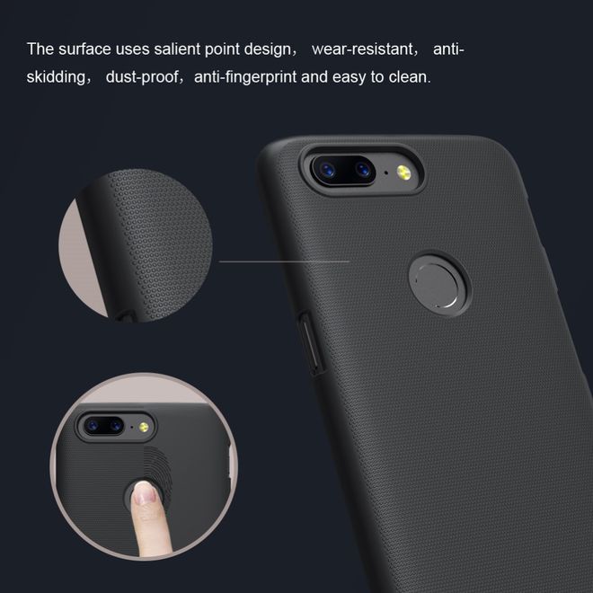 Nillkin - OnePlus 5T Hülle - Plastik Case - Super Frosted Shield Series - gold