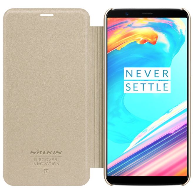 Nillkin - OnePlus 5T Hülle - Funkelndes Leder Case - Sparkle Series - gold