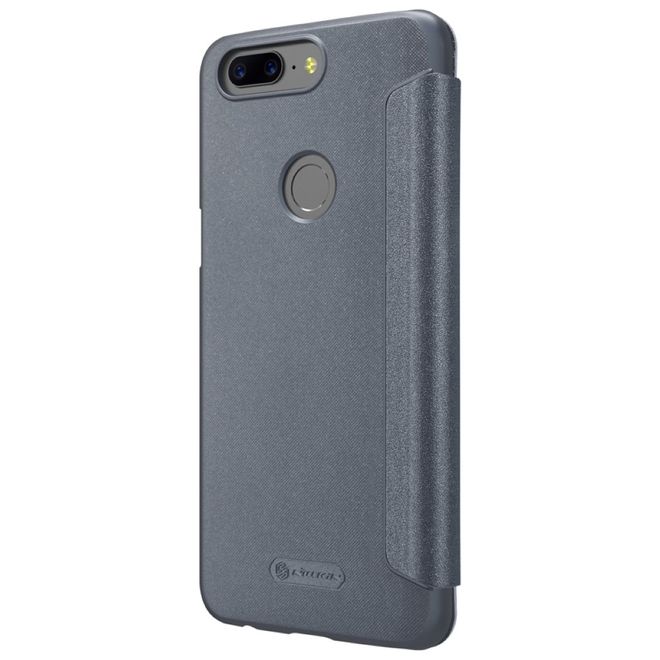 Nillkin - OnePlus 5T Hülle - Funkelndes Leder Case - Sparkle Series - grau