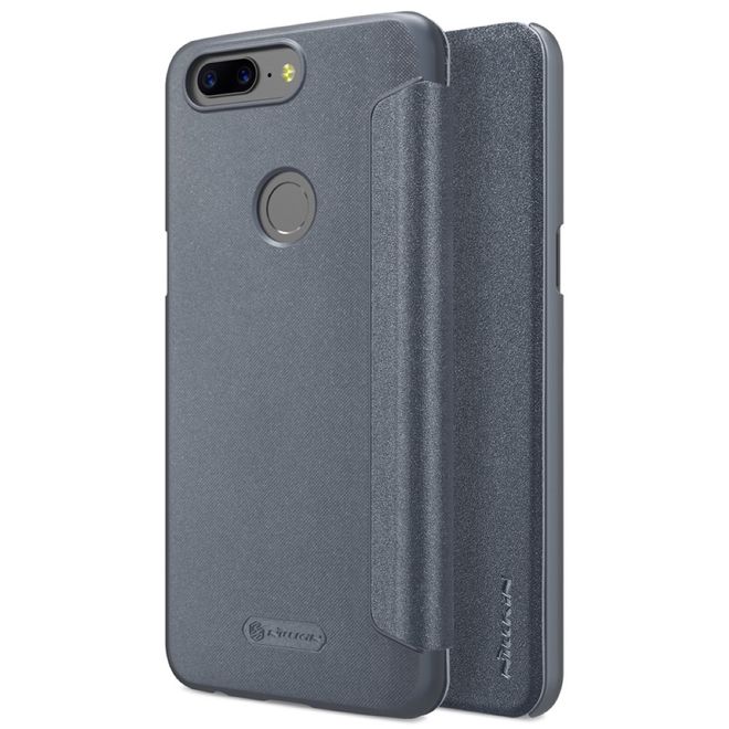 Nillkin - OnePlus 5T Hülle - Funkelndes Leder Case - Sparkle Series - grau