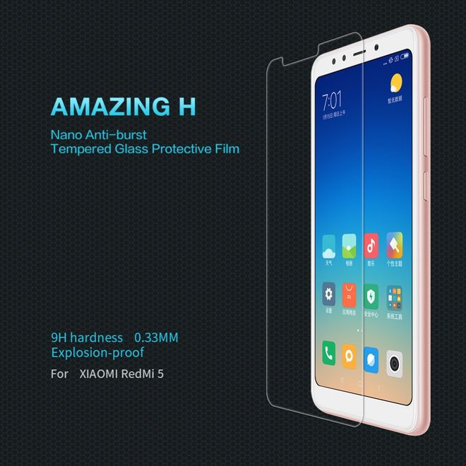 Nillkin - Xiaomi RedMi 5 Schutzfolie - Amazing H Series - Explosionsgeschützte Folie