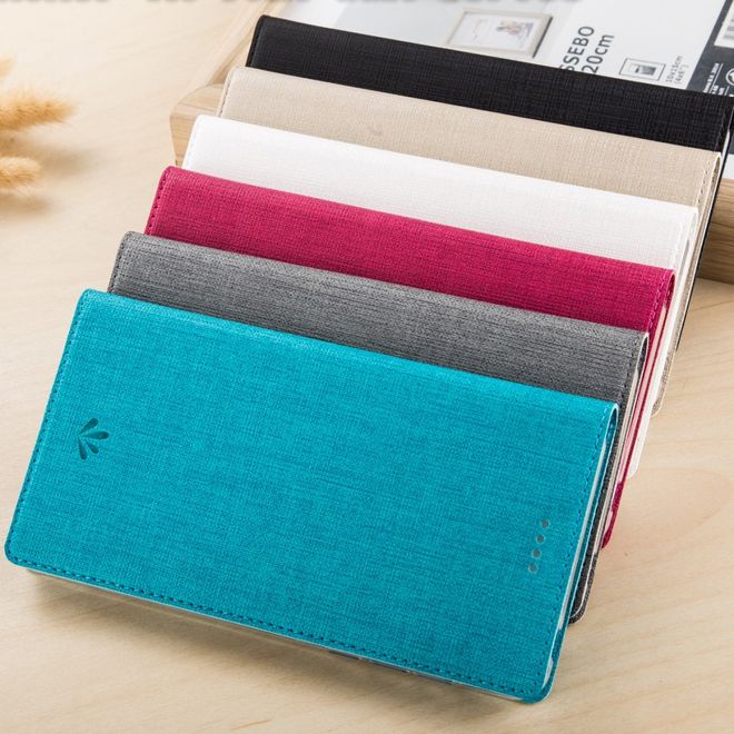 Huawei Honor 7X Handyhülle - Cover aus Leder - mit Kreuzmuster - schwarz