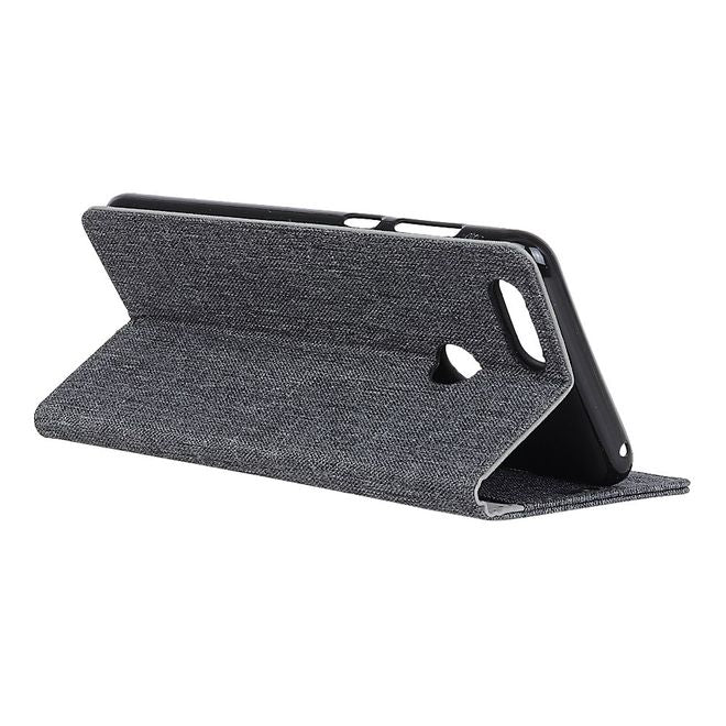 OnePlus 5T Handyhülle - Bookcover - mit Visitenkartenfach - schwarz