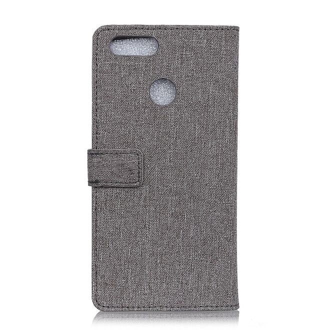 OnePlus 5T Handyhülle - Bookcover - mit Visitenkartenfach - grau