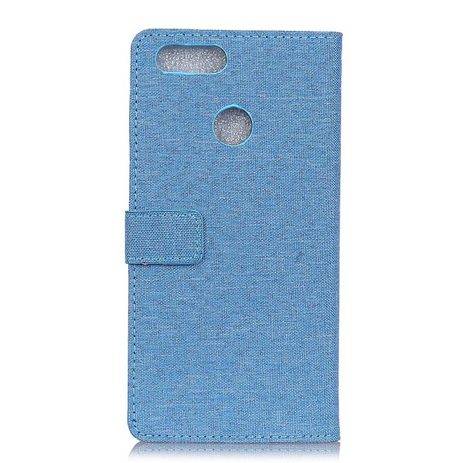 OnePlus 5T Handyhülle - Bookcover - mit Visitenkartenfach - blau