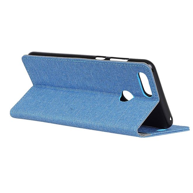 OnePlus 5T Handyhülle - Bookcover - mit Visitenkartenfach - blau