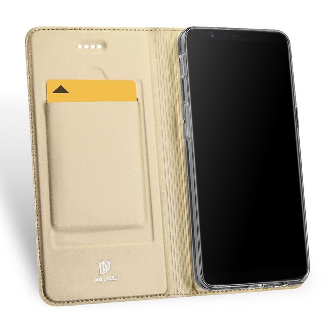 Dux Ducis - OnePlus 5T Hülle - Handy Bookcover - Skin Pro Series - gold