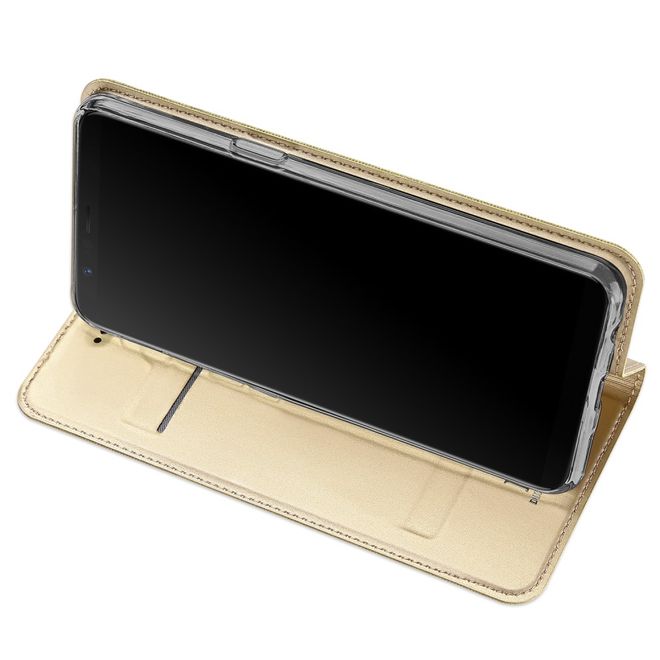 Dux Ducis - OnePlus 5T Hülle - Handy Bookcover - Skin Pro Series - gold