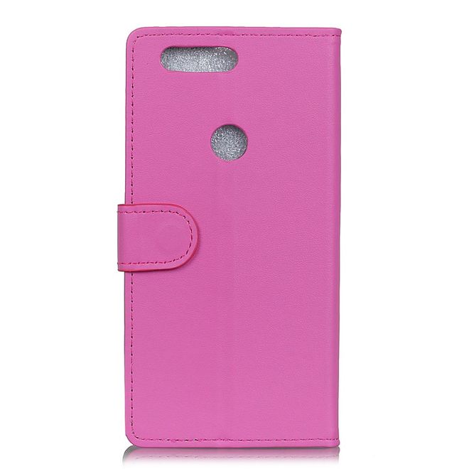 OnePlus 5T Handyhülle - Bookcover aus Leder - mit Standfunktion - rosa