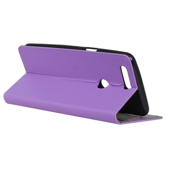 OnePlus 5T Handyhülle - Bookcover aus Leder - mit Standfunktion - purpur