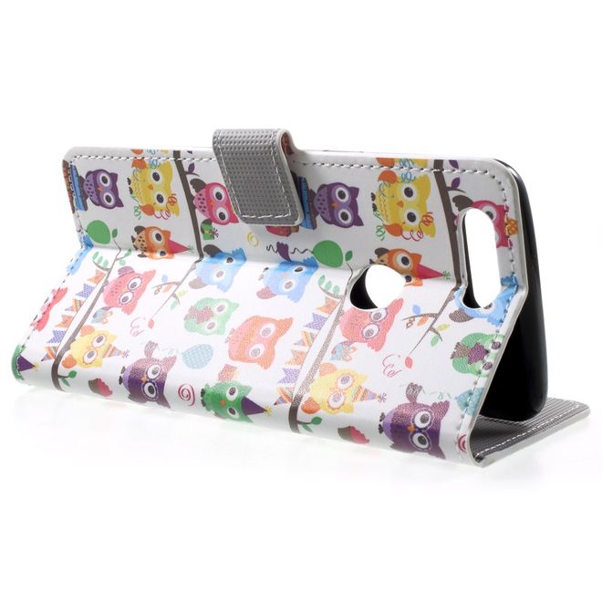 OnePlus 5T Handyhülle - Case aus Leder - süsse kleine Eulen