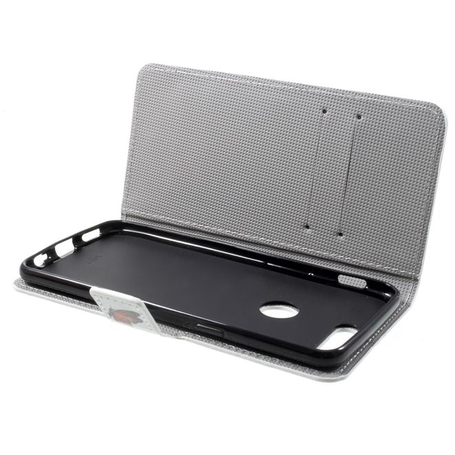 OnePlus 5T Handyhülle - Case aus Leder - Schmetterlinge und Kreise