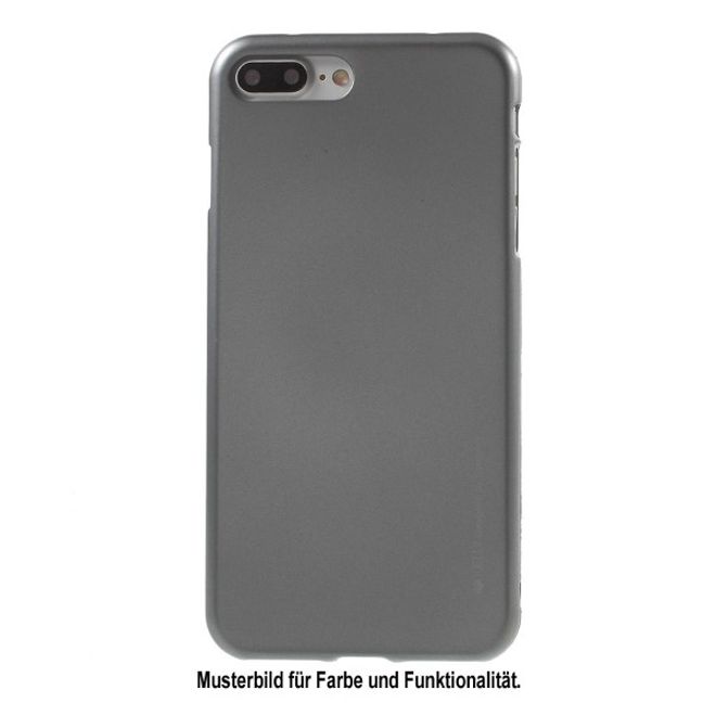 Goospery - Handy Hülle für Sony Xperia XZ1 - TPU Soft Case - i Jelly Metal Series - silber