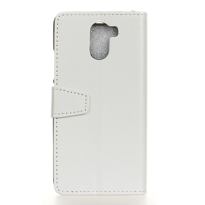 Samsung Galaxy S9 Plus Handy Hülle - Crazy Horse Leder Bookcover - mit Standfunktion - weiss