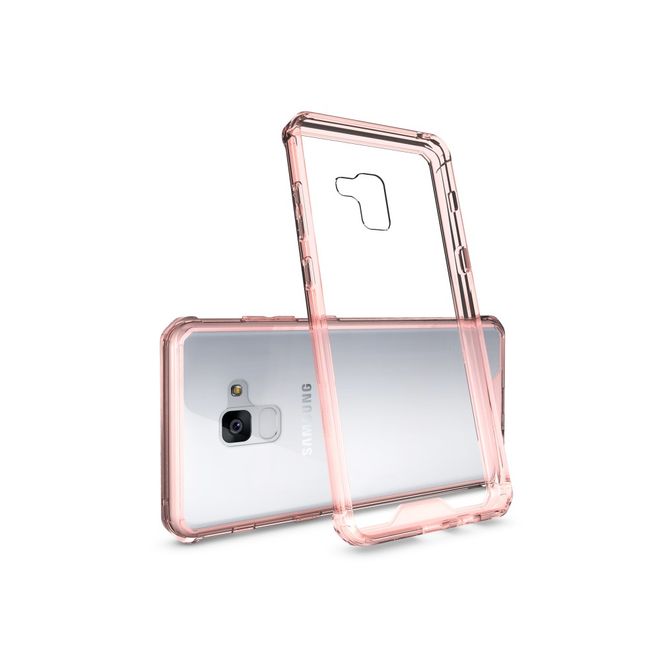 Samsung Galaxy A8+ (2018) Handy Case - Hülle aus Hart und Soft Plastik - robust - pink