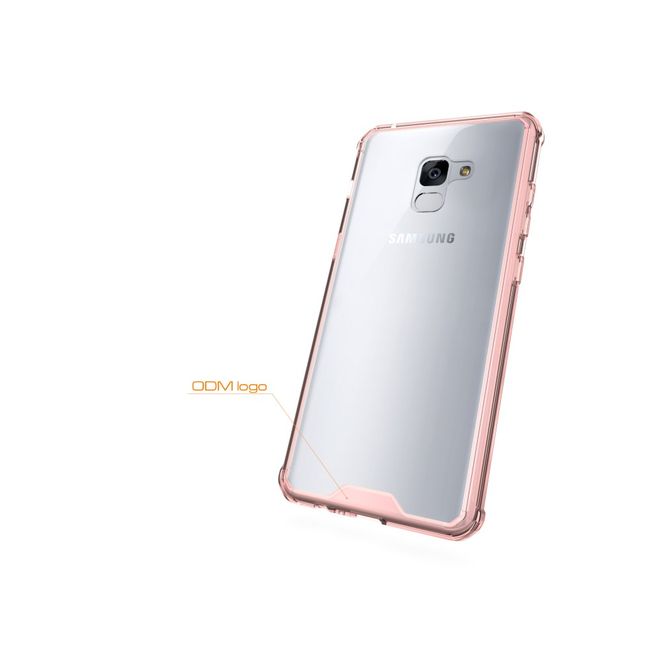 Samsung Galaxy A8+ (2018) Handy Case - Hülle aus Hart und Soft Plastik - robust - pink