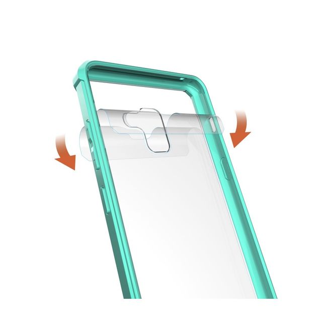 Samsung Galaxy A8+ (2018) Handy Case - Hülle aus Hart und Soft Plastik - robust - cyan