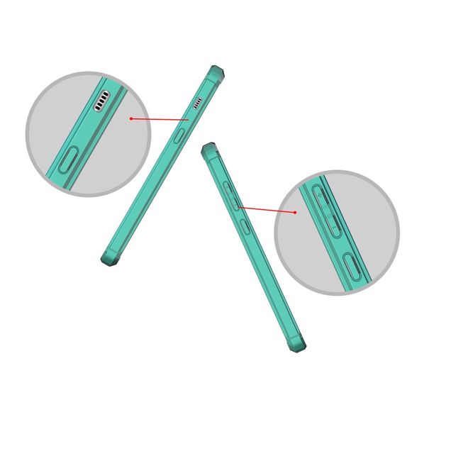 Samsung Galaxy A8+ (2018) Handy Case - Hülle aus Hart und Soft Plastik - robust - cyan