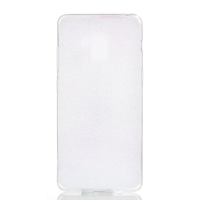 Samsung Galaxy A8+ (2018) Hülle - Cover aus flexiblem TPU Plastik - Eiffelturm und Blumen