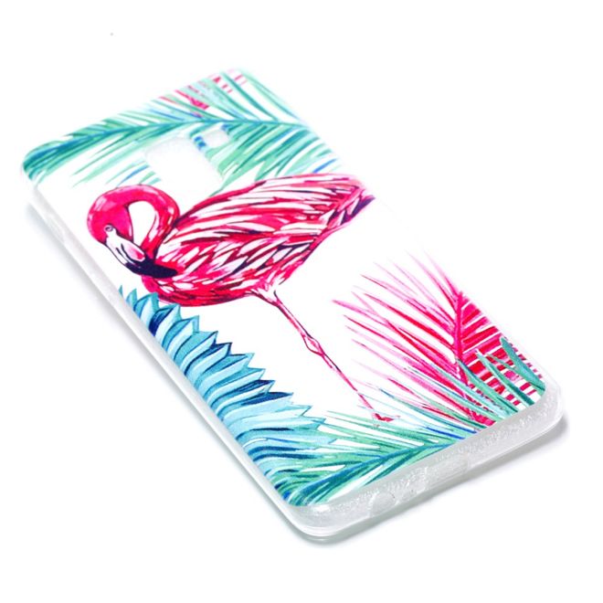 Samsung Galaxy A8+ (2018) Hülle - Cover aus flexiblem TPU Plastik - Flamingo