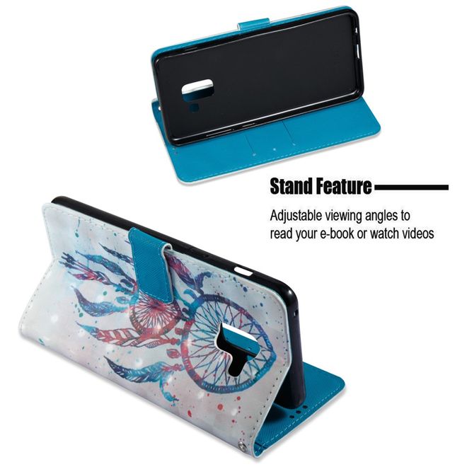 Samsung Galaxy A8+ (2018) Handyhülle - Case aus Leder - mit 3D Effekt - Traumfänger