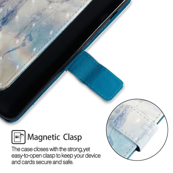 Samsung Galaxy A8+ (2018) Handyhülle - Case aus Leder - mit 3D Effekt - Federschmuck Traumfänger