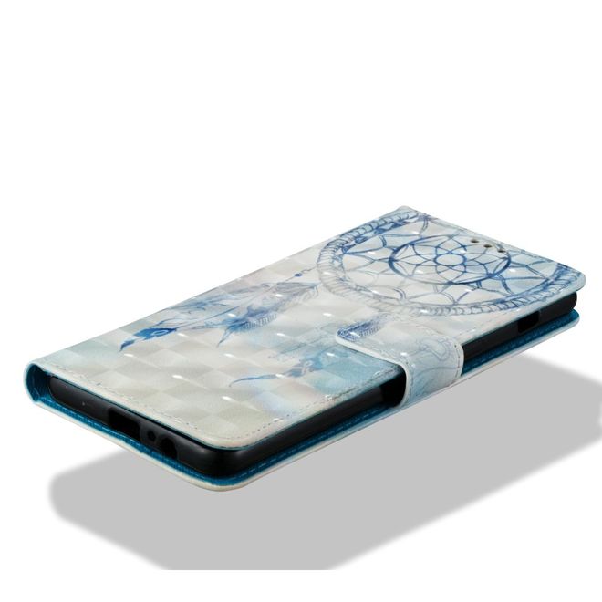 Samsung Galaxy A8+ (2018) Handyhülle - Case aus Leder - mit 3D Effekt - Federschmuck Traumfänger