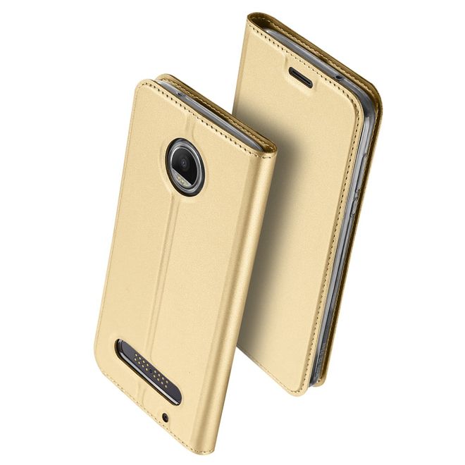 Dux Ducis - Motorola Moto Z2 Force Hülle - Handy Bookcover - Skin Pro Series - gold
